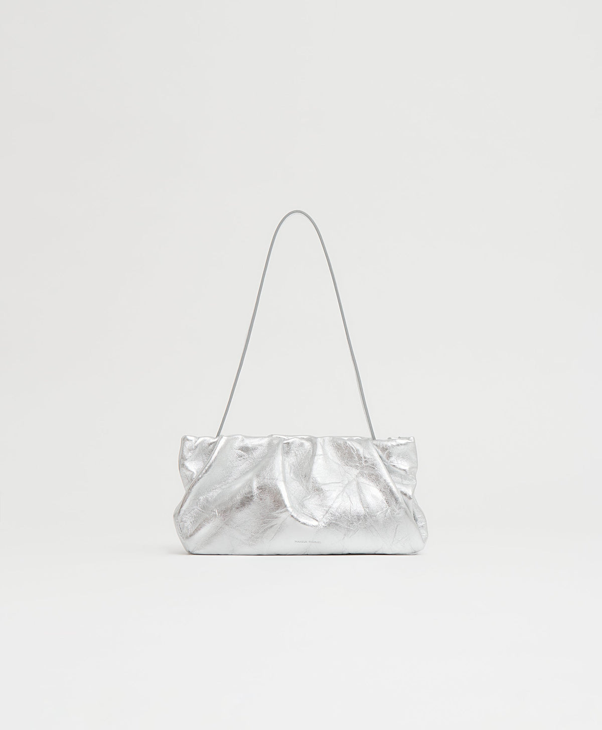 Mansur Gavriel Alba Shoulder Bag – Crinkled Silver