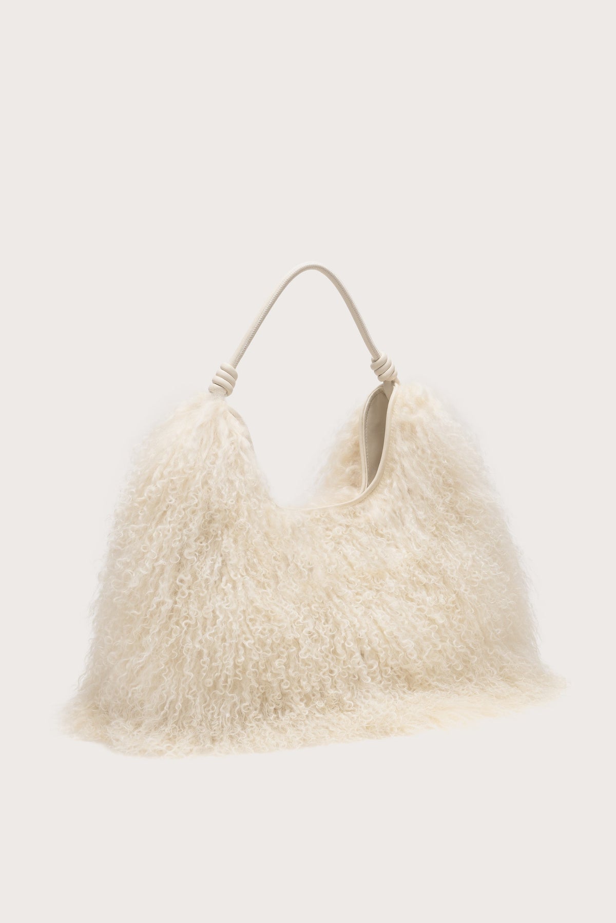Cult Gaia Solay Shoulder Bag – Natural Shearling