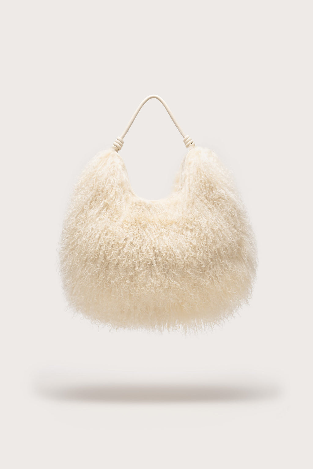 Cult Gaia Solay Shoulder Bag – Natural Shearling – detail 3