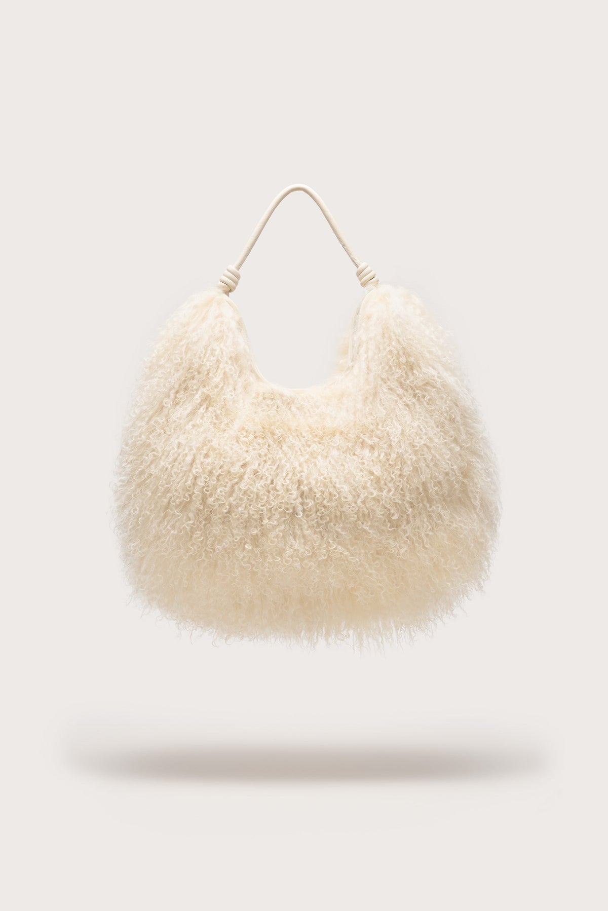 Cult Gaia Solay Shoulder Bag – Natural Shearling – detail 3