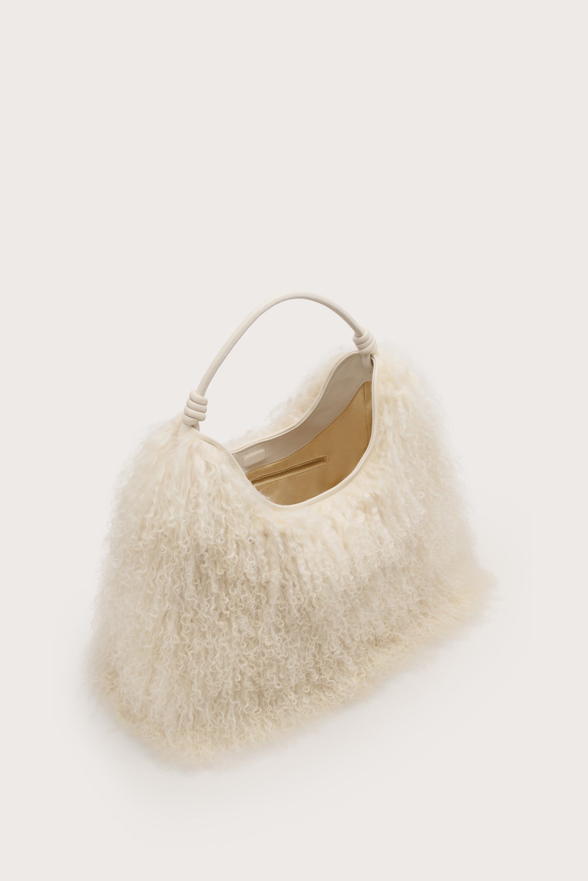 Cult Gaia Solay Shoulder Bag – Natural Shearling – detail 5