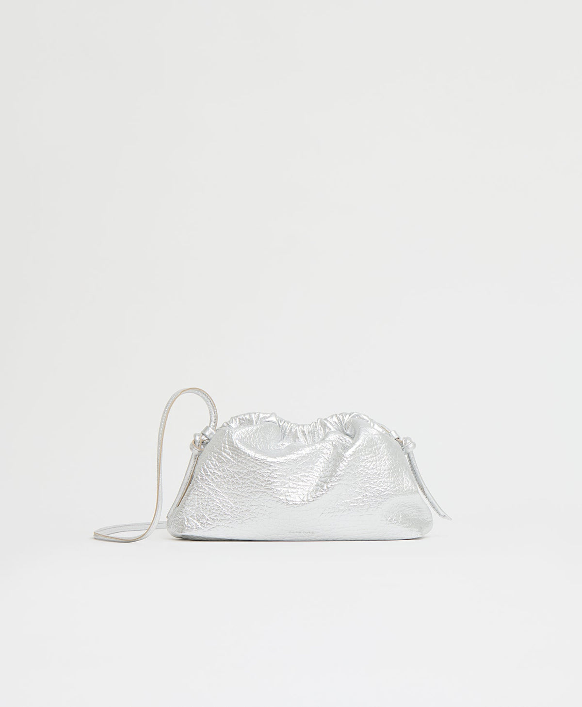 Mansur Gavriel Mini Cloud Clutch – Tumbled Silver