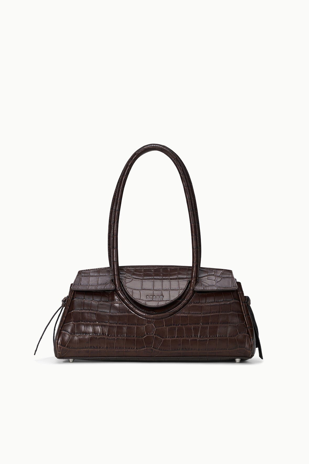 STAUD Maude Shoulder Bag – Espresso Croco
