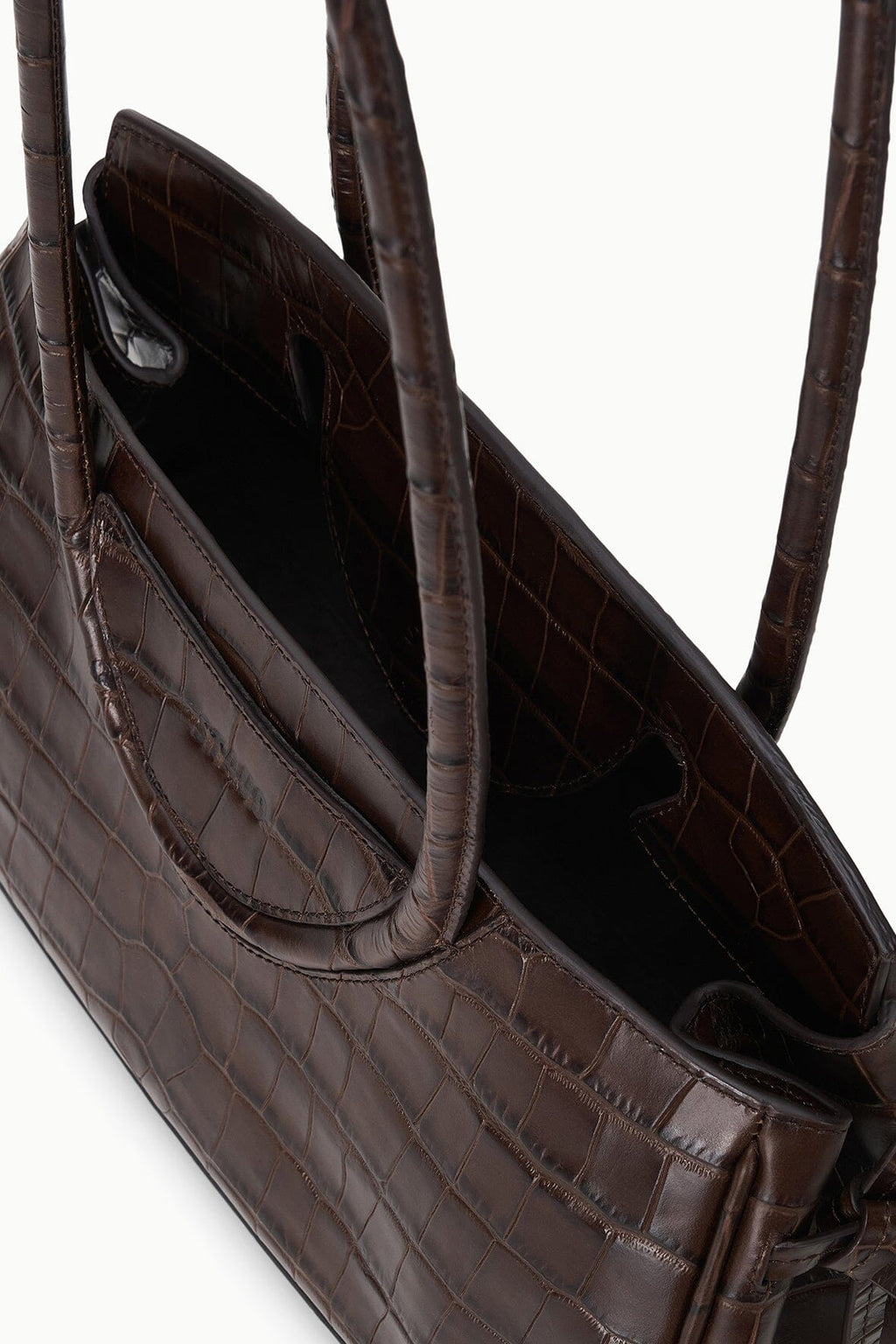STAUD Maude Shoulder Bag – Espresso Croco – detail 5