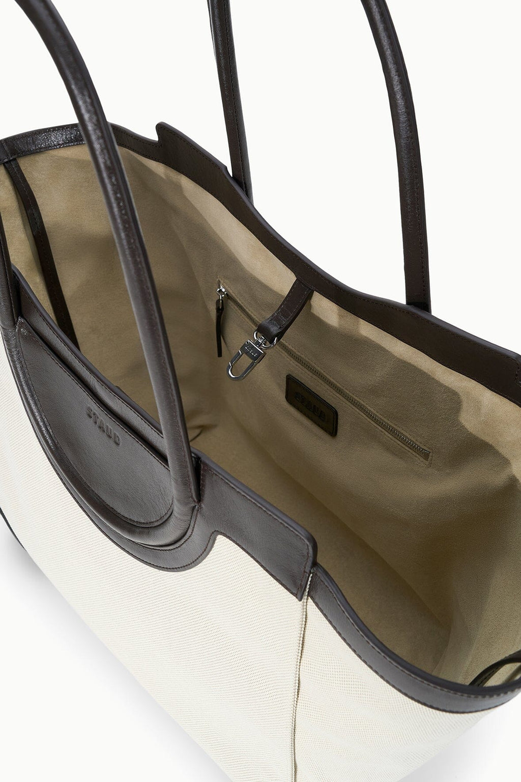STAUD Maude Tote Bag – Natural Espresso – detail 3