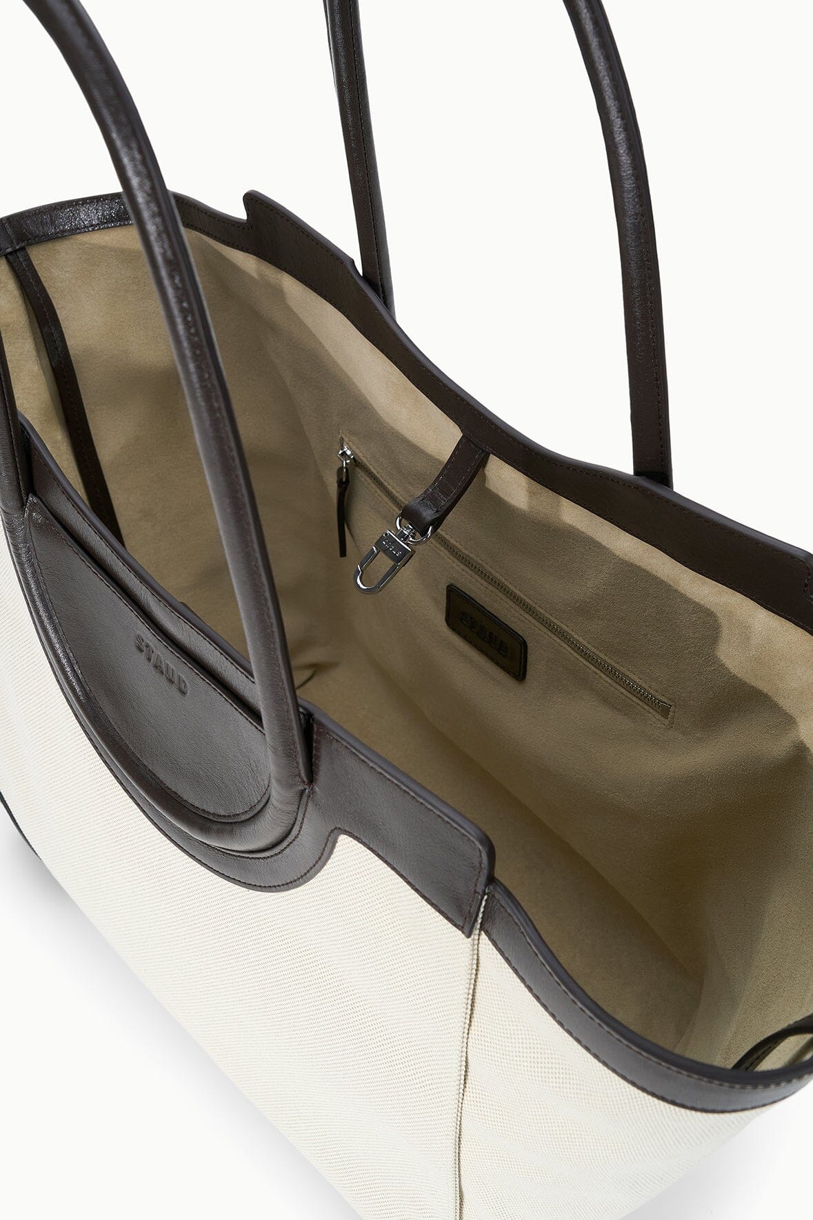 STAUD Maude Tote Bag – Natural Espresso – detail 3