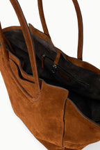 STAUD Maude Tote Bag – Tabac Suede – detail 5