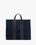 Clare V. Simple Tote – Navy w/ Racing Stripes