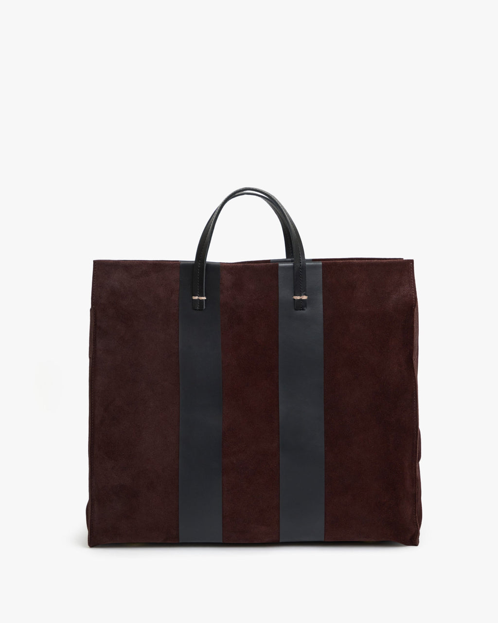 Clare V. Simple Tote – Truffle Suede w/ Racing Stripes