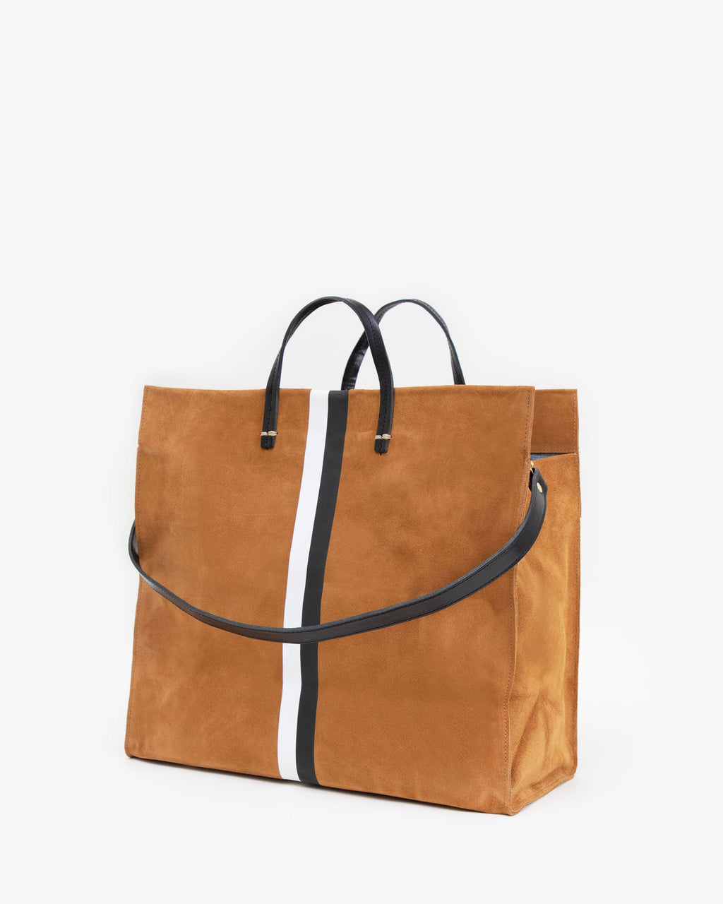 Clare V. Simple Tote – New Camel w/ Stripes – detail 5