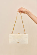 Cult Gaia The Backgammon Clutch – Ivory – detail 3