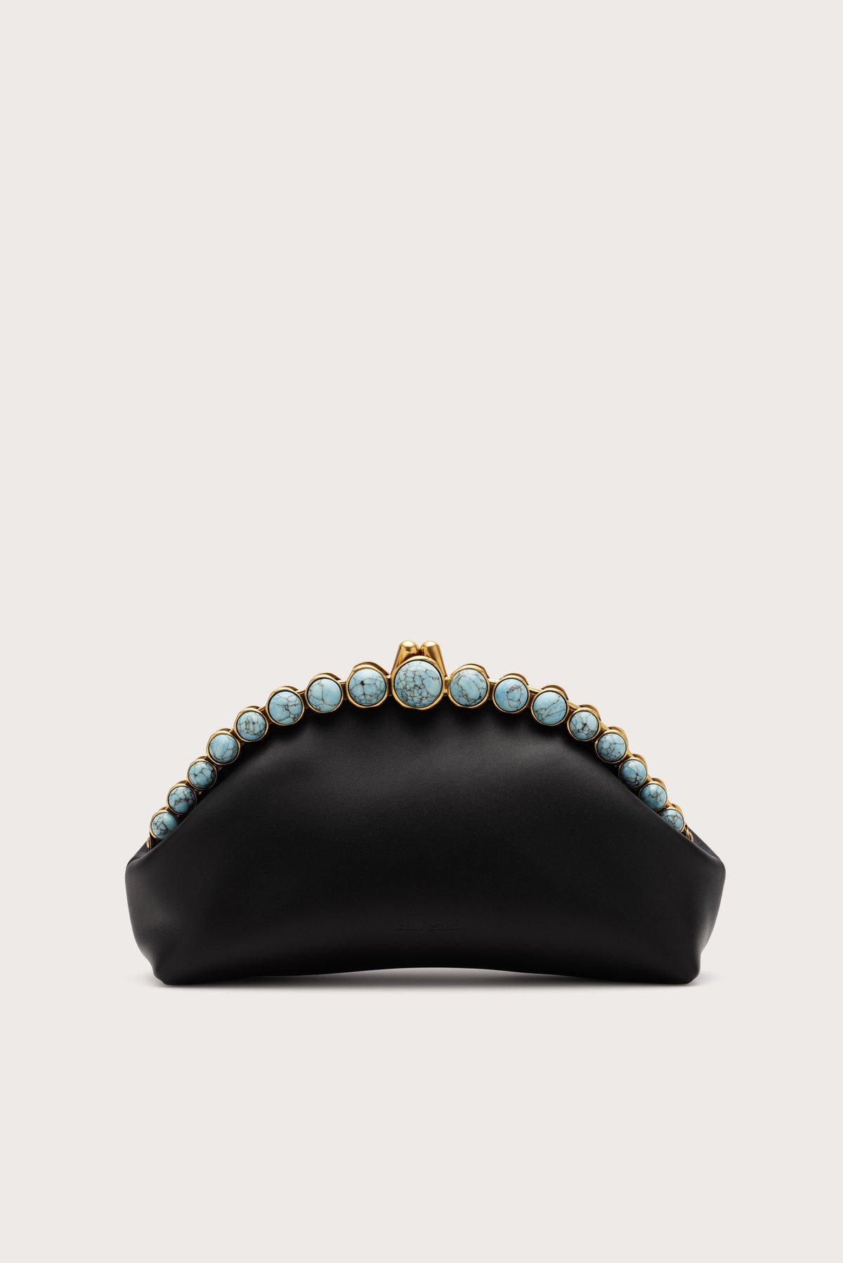 Cult Gaia Una Clutch – Black Turquoise