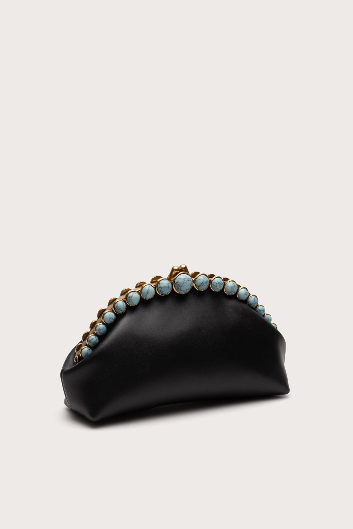 Cult Gaia Una Clutch – Black Turquoise – detail 3