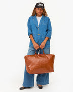 Clare V. Weekender – Camel – detail 2