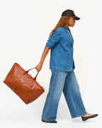Clare V. Weekender – Camel – detail 3