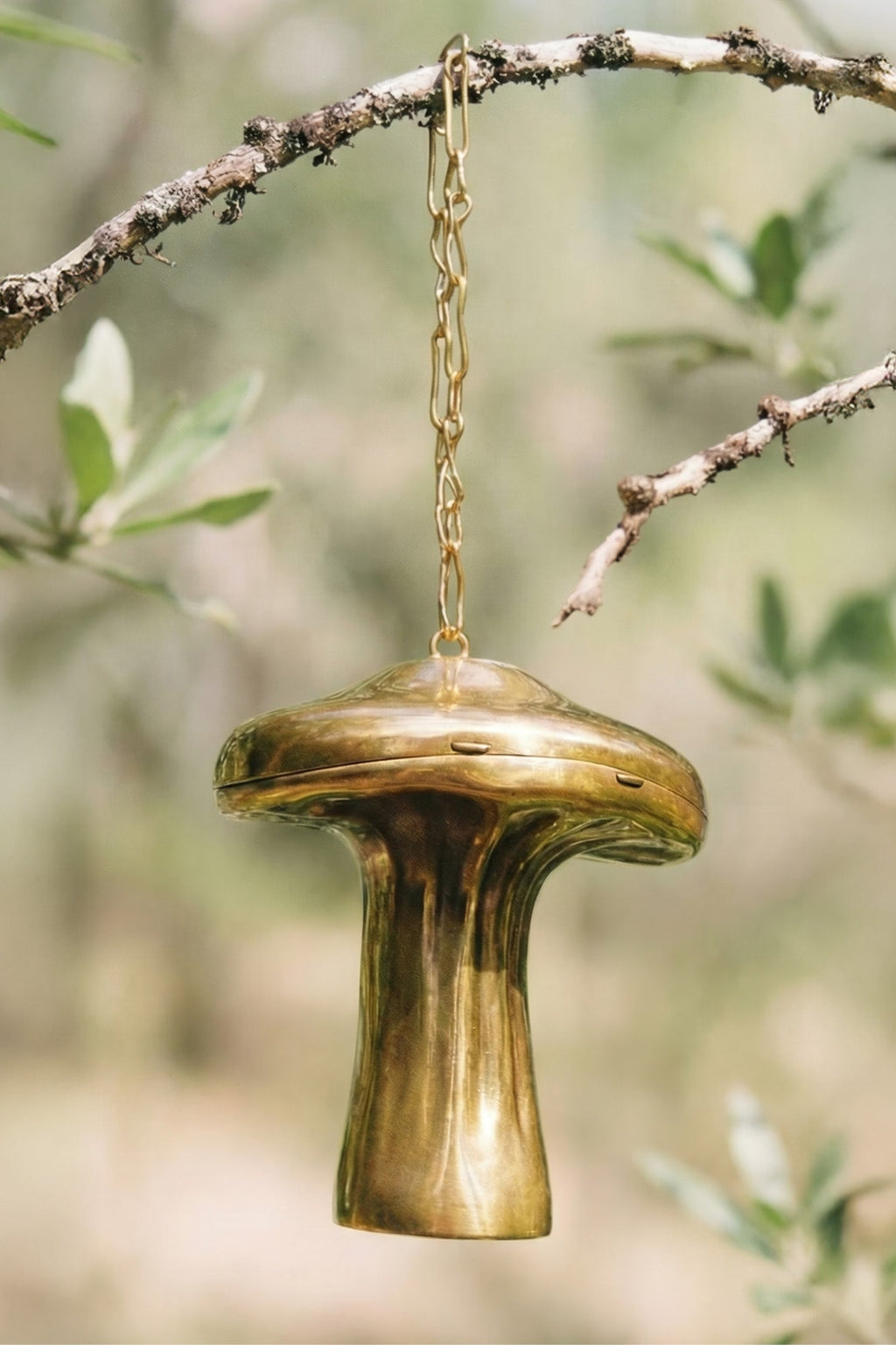 Cult Gaia Fungo Clutch – Brushed Brass – detail 2