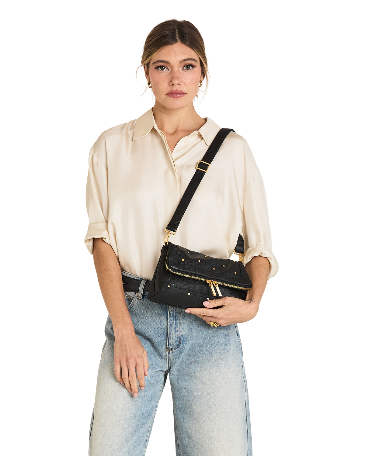 Hammitt Beverly Medium Crossbody – Starlight/Brushed Gold – detail 2