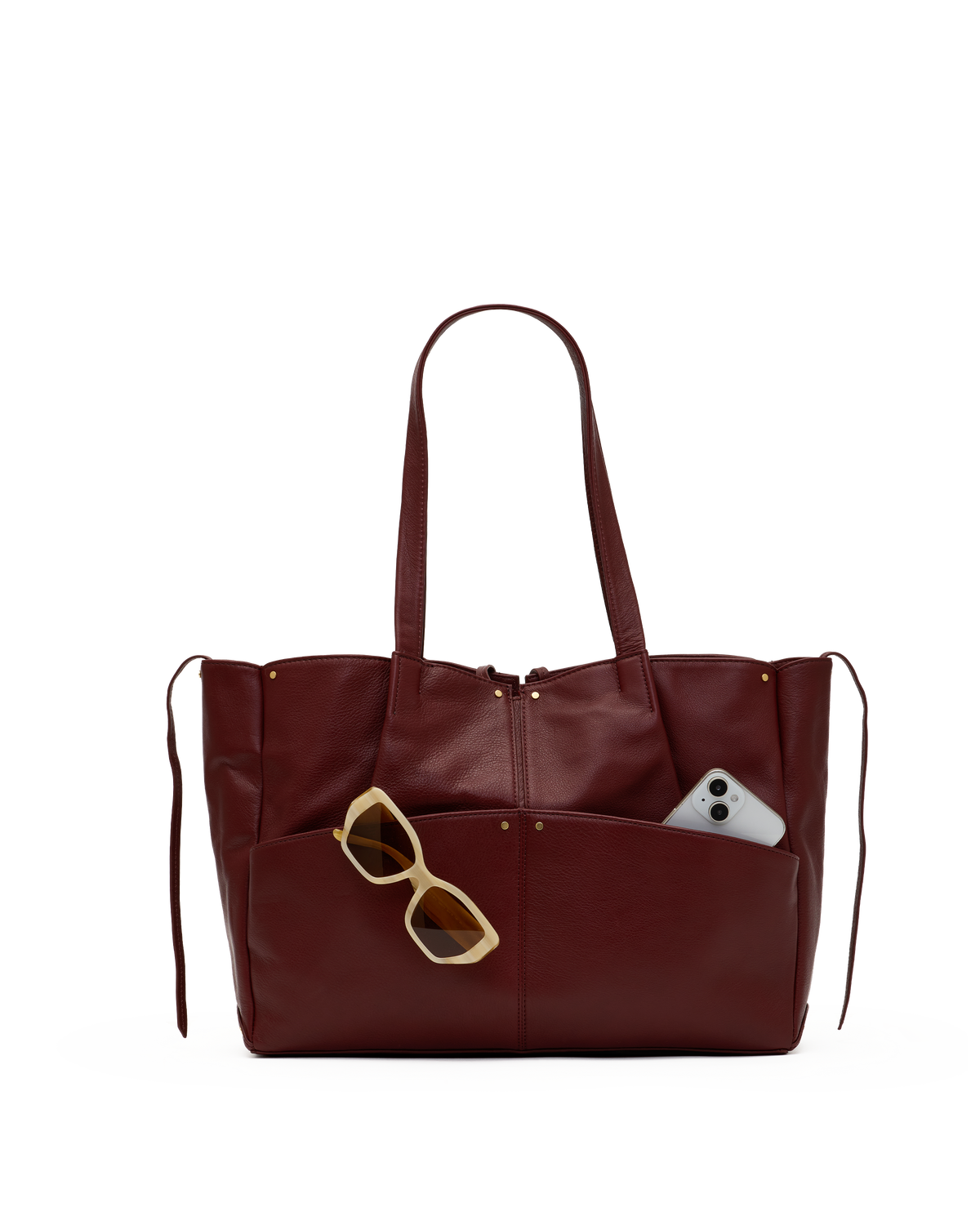 Hammitt Meryl Carryall Tote – Cherrywood Pebble/Brushed Gold – detail 4