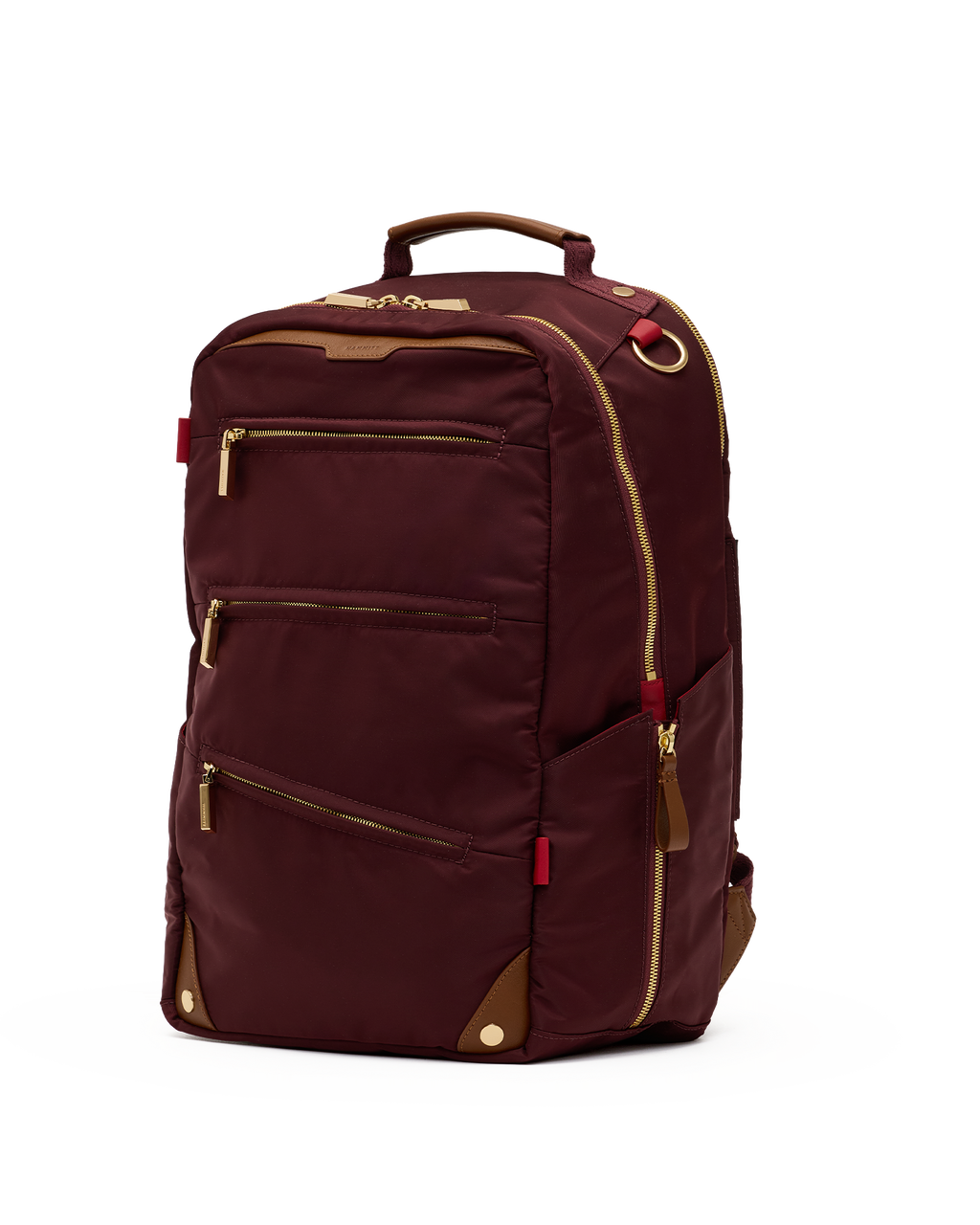 Hammitt Eden Backpack Backpack – Wine Nylon/Gold