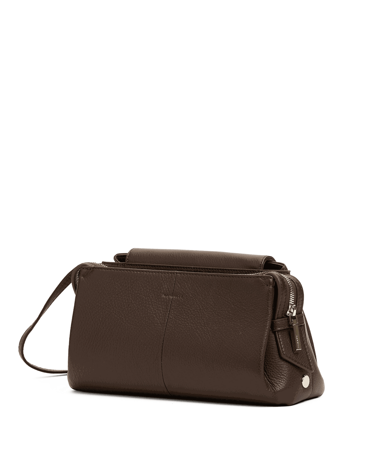 Hammitt Charlotte Medium Shoulder Bag – Espresso Pebble/Silver – detail 5