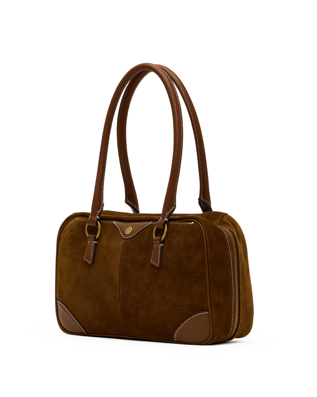 Hammitt Meredith Medium Shoulder Bag – Cinnamon Suede/Antique Gold – detail 5