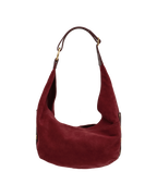 Hammitt Tom Zip Medium Hobo – Cherrywood Suede/Brushed Gold – detail 3