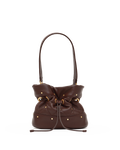 Hammitt Gianna Small Bucket Bag – Quilted Espresso/Brushed Gold