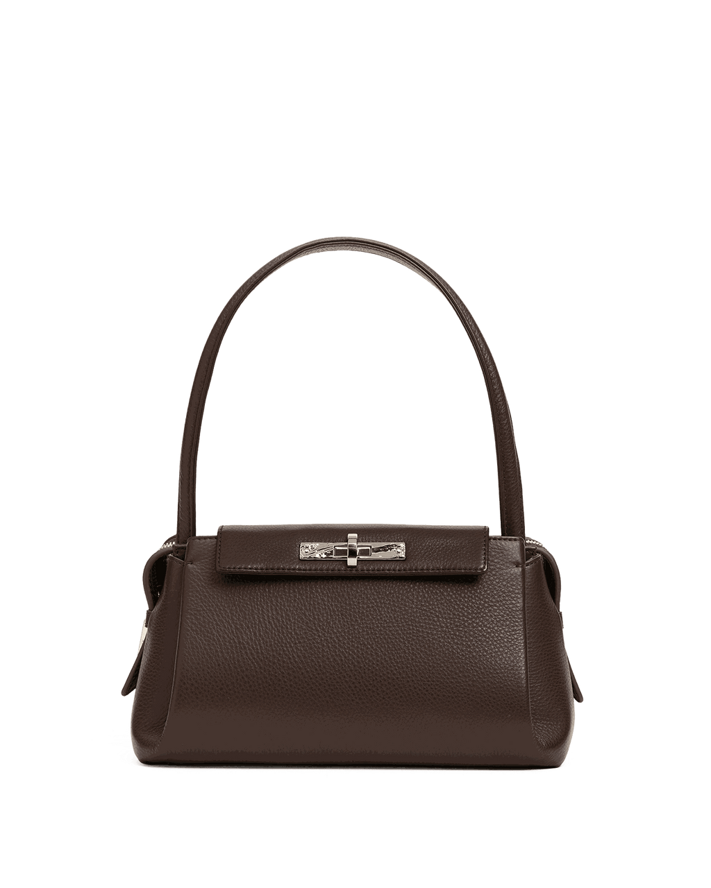 Hammitt Charlotte Medium Shoulder Bag – Espresso Pebble/Silver