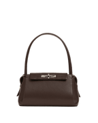 Hammitt Charlotte Medium Shoulder Bag – Espresso Pebble/Silver