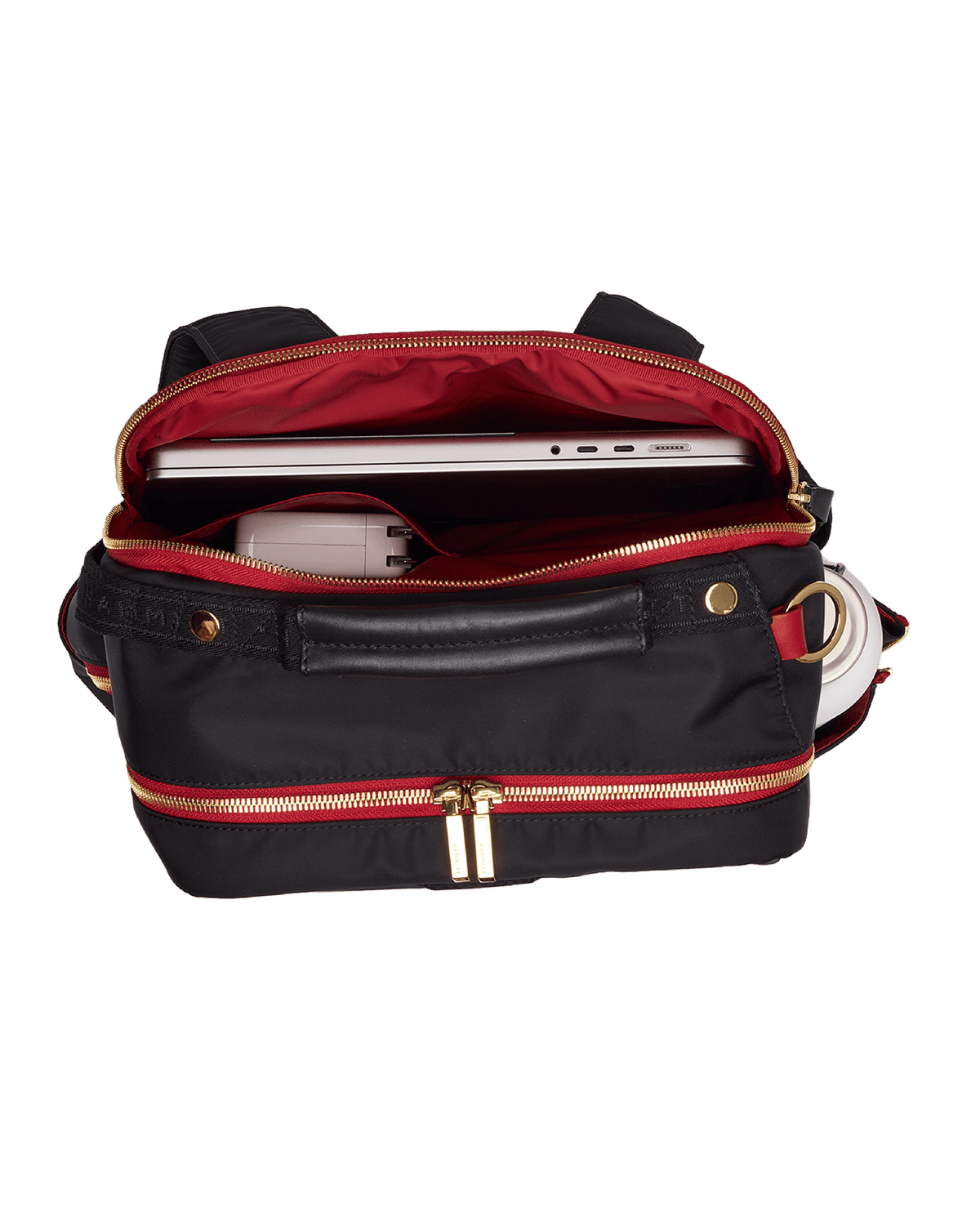 Hammitt Eden Backpack Backpack – Black Nylon/Gold Red Zip – detail 5