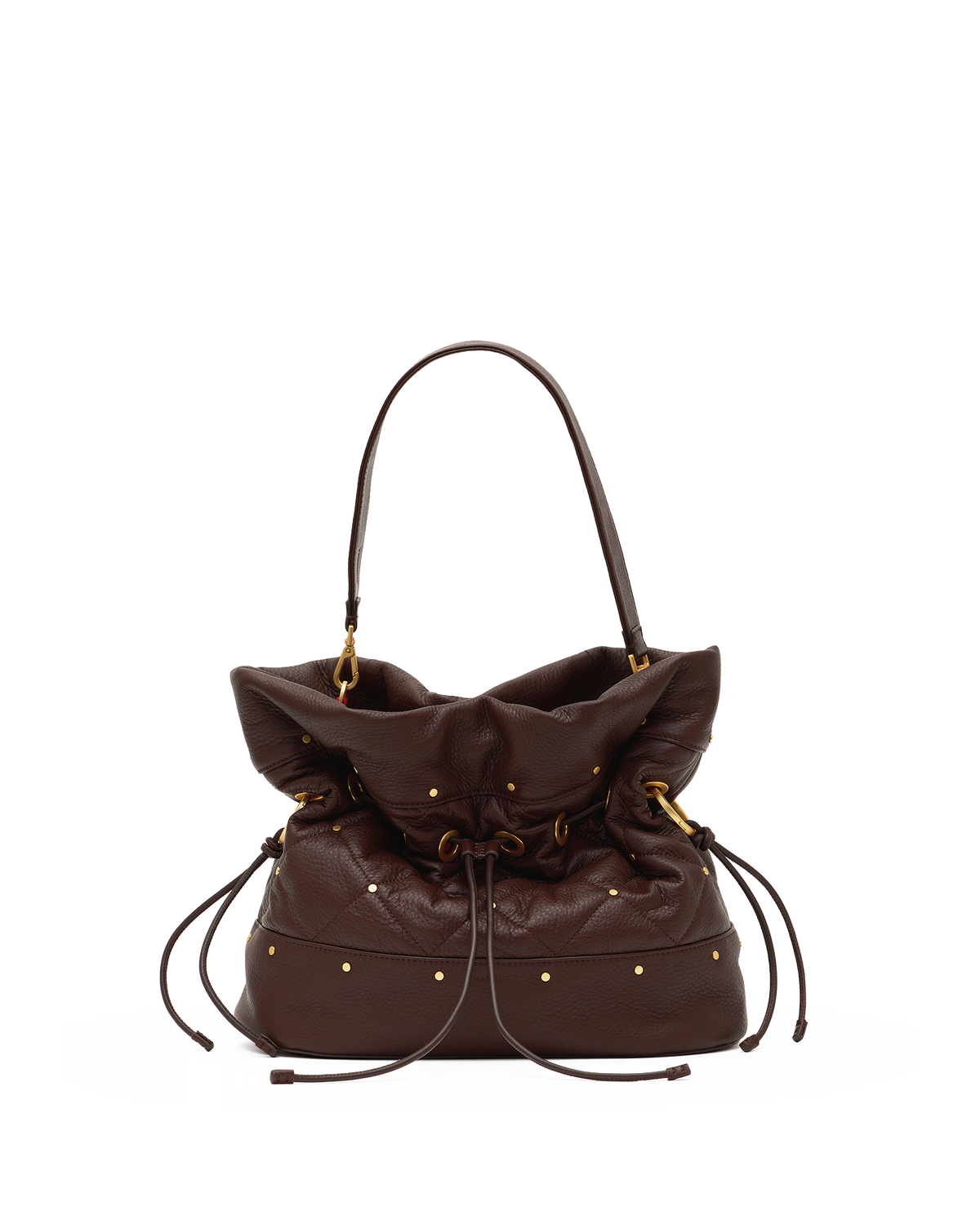 Hammitt Gianna Large Bucket Bag – Quilted Espresso/Brushed Gold