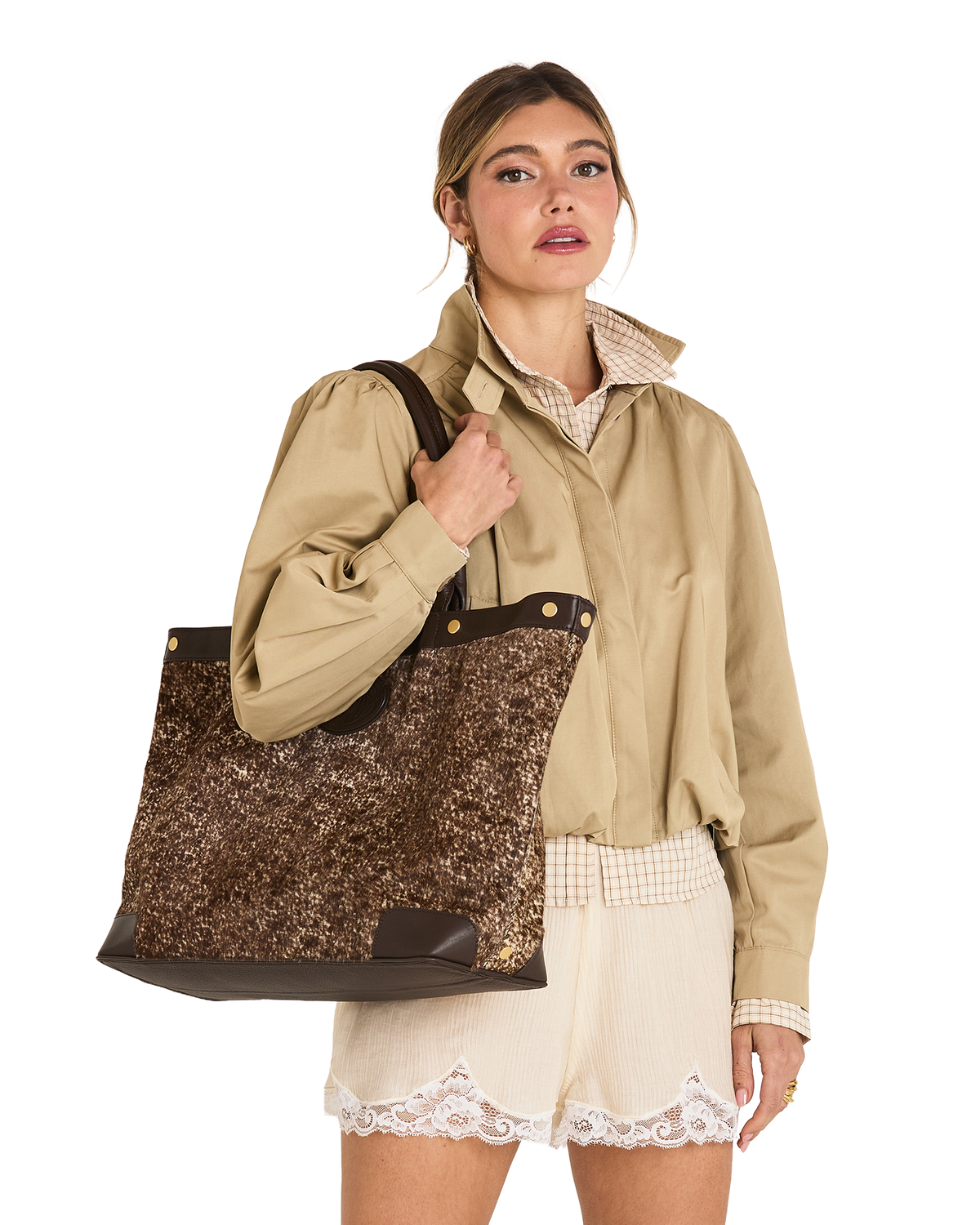 Hammitt Olympia Tote Tote – Speckle Calf/Brushed Gold – detail 3