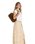 Hammitt Meredith Medium Shoulder Bag – Cinnamon Suede/Antique Gold – detail 2