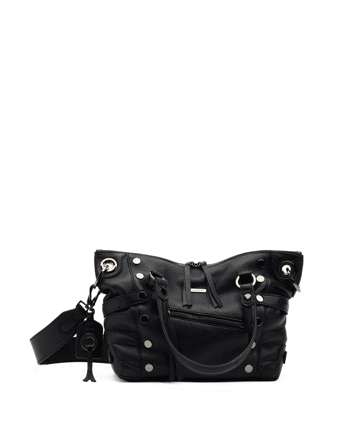 Hammitt Daniel Medium Satchel – Moto Black/Gunmetal – detail 4