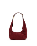 Hammitt Tom Zip Medium Hobo – Cherrywood Suede/Brushed Gold