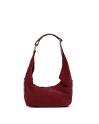 Hammitt Tom Zip Medium Hobo – Cherrywood Suede/Brushed Gold