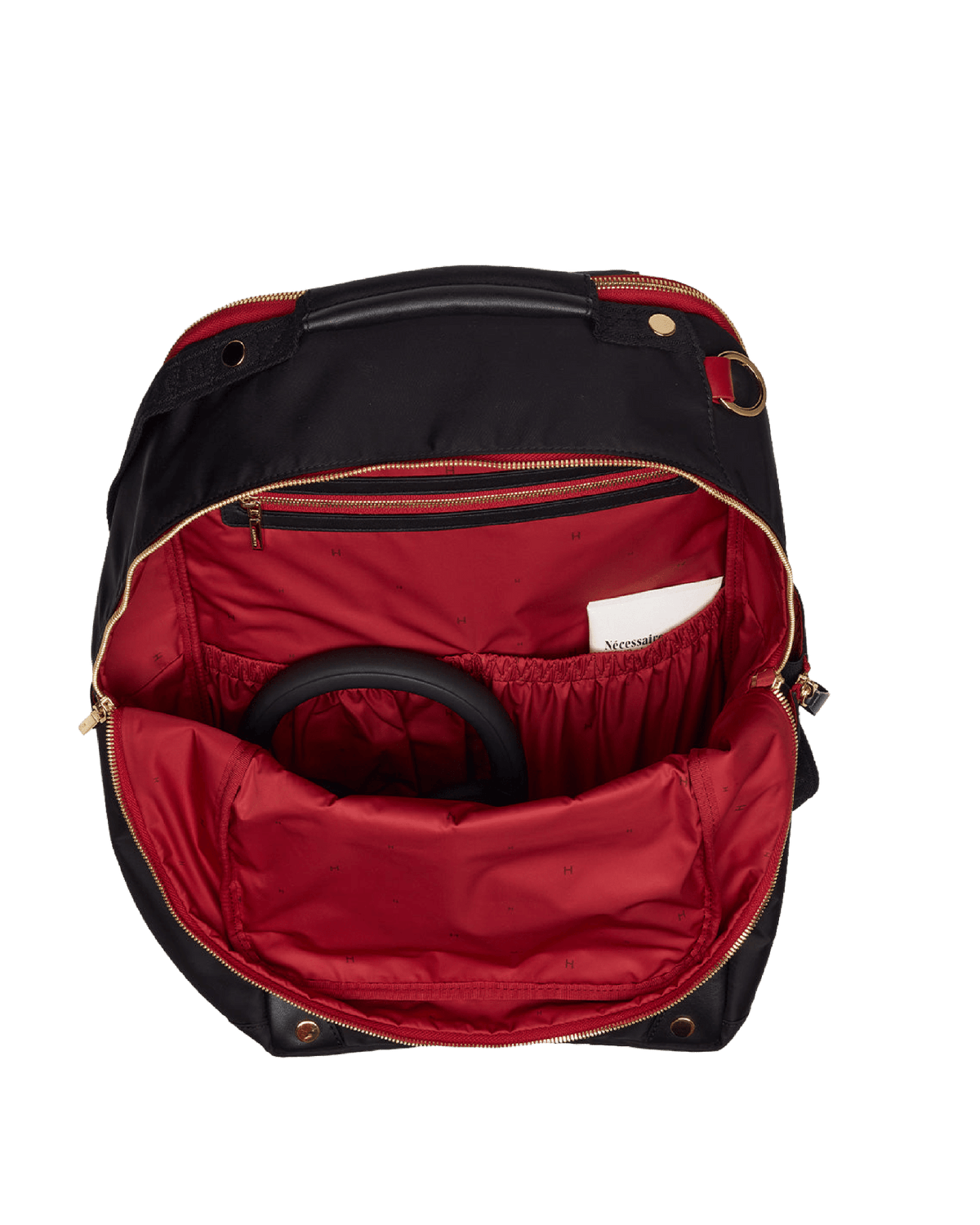 Hammitt Eden Backpack Backpack – Black Nylon/Gold Red Zip – detail 3