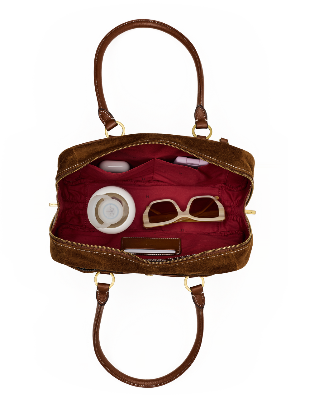 Hammitt Meredith Medium Shoulder Bag – Cinnamon Suede/Antique Gold – detail 3