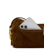Hammitt Doxie Medium Satchel – Cinnamon Suede/Antique Gold – detail 4