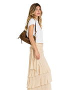Hammitt Doxie Medium Satchel – Cinnamon Suede/Antique Gold – detail 2