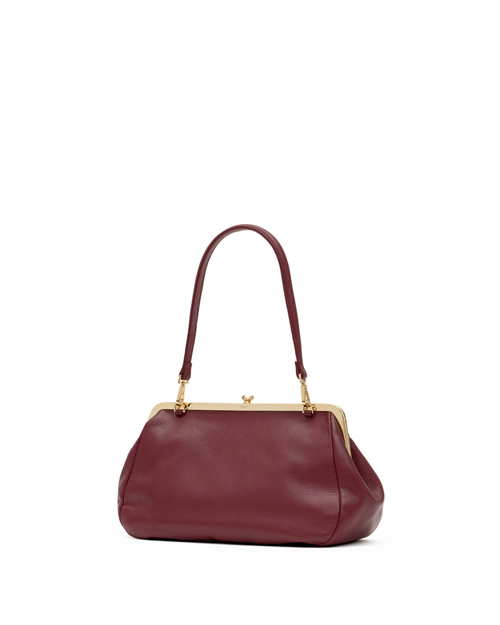 Hammitt Vivienne Large Shoulder Bag – Cherrywood Pebble/Gold – detail 3