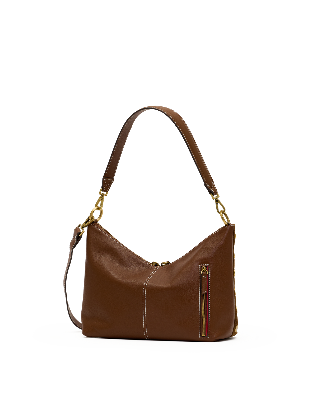 Hammitt Grace Medium Satchel – Cinnamon Suede/Antique Gold – detail 5