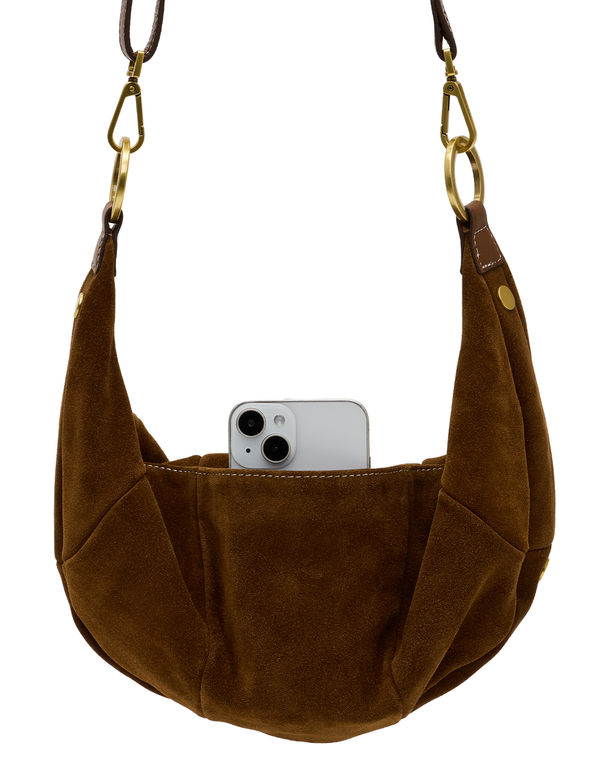 Hammitt Erica Medium Tote – Cinnamon Suede/Antique Gold – detail 4