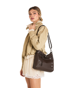 Hammitt Bryant Large Satchel – Belted Espresso/Gunmetal – detail 2