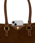 Hammitt Meredith Medium Shoulder Bag – Cinnamon Suede/Antique Gold – detail 4
