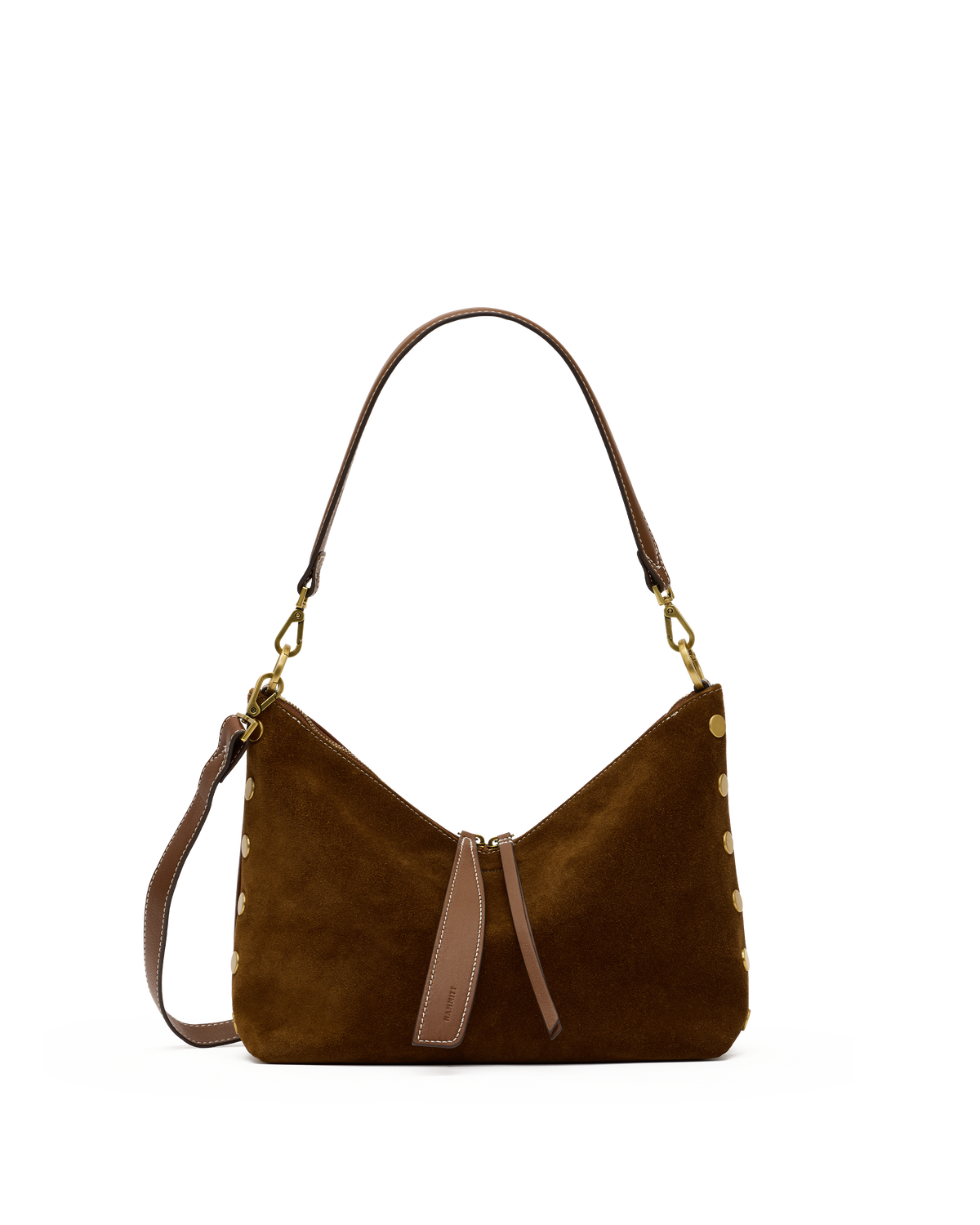 Hammitt Grace Medium Satchel – Cinnamon Suede/Antique Gold