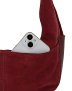 Hammitt Tom Zip Medium Hobo – Cherrywood Suede/Brushed Gold – detail 5