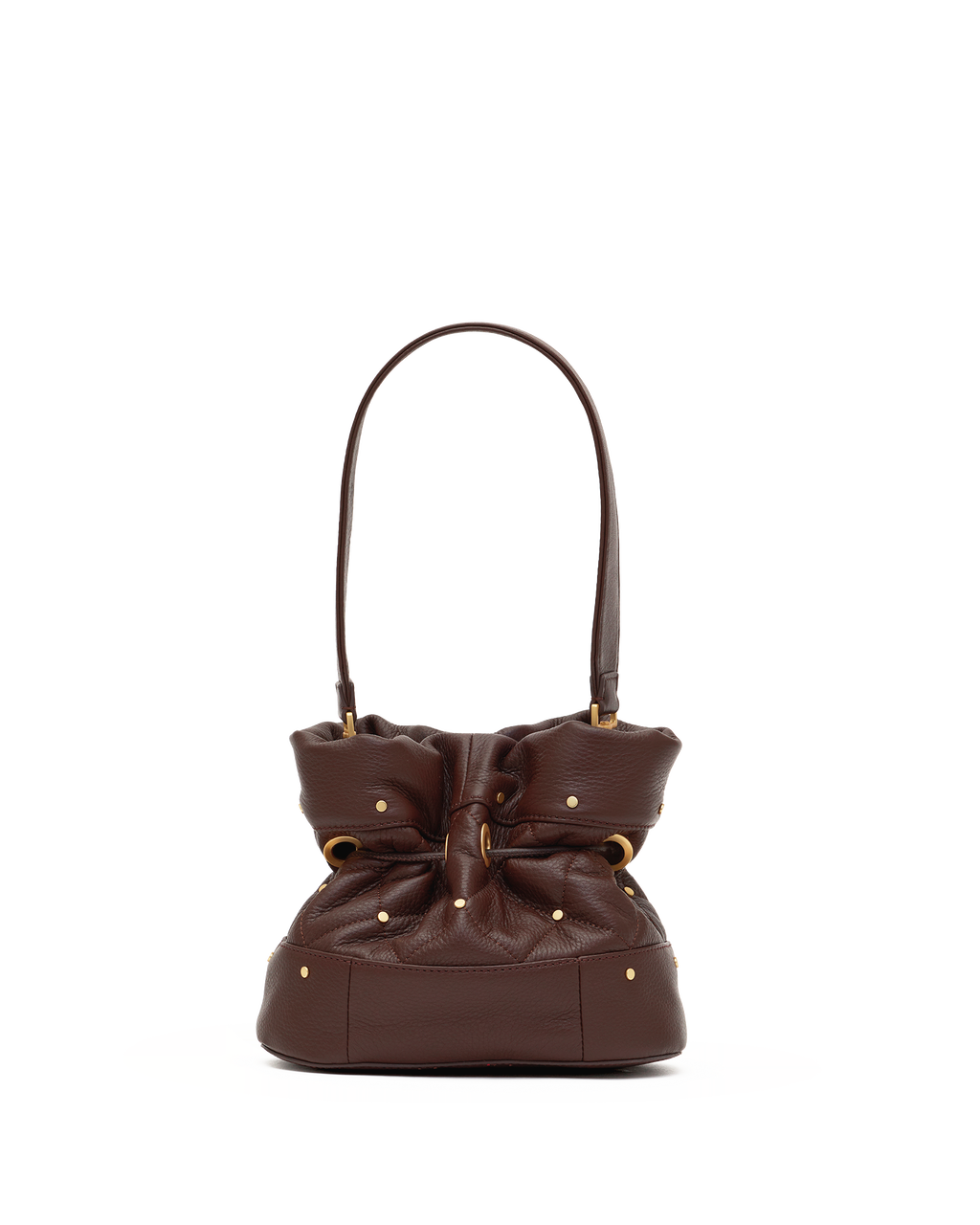 Hammitt Gianna Small Bucket Bag – Quilted Espresso/Brushed Gold – detail 3