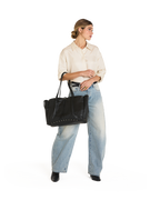 Hammitt Meryl Carryall Tote – Black/Brushed Gold – detail 4