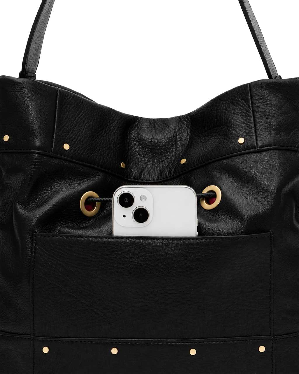 Hammitt Gianna Large Bucket Bag – Black/Gold – detail 5